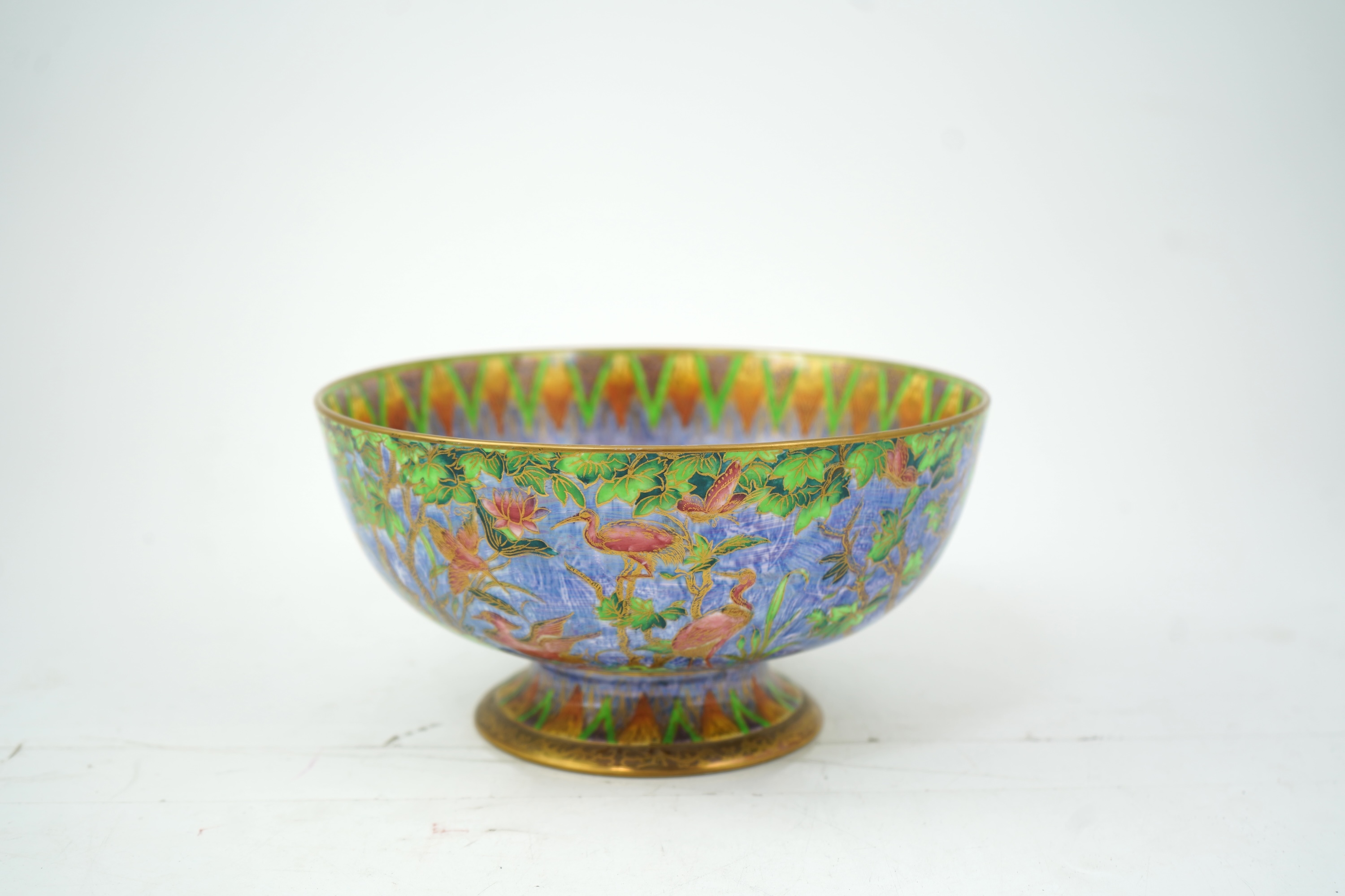 Daisy Makeig-Jones (1871-1945) for Wedgwood: An ‘Argus Pheasant’ lustre Imperial bowl